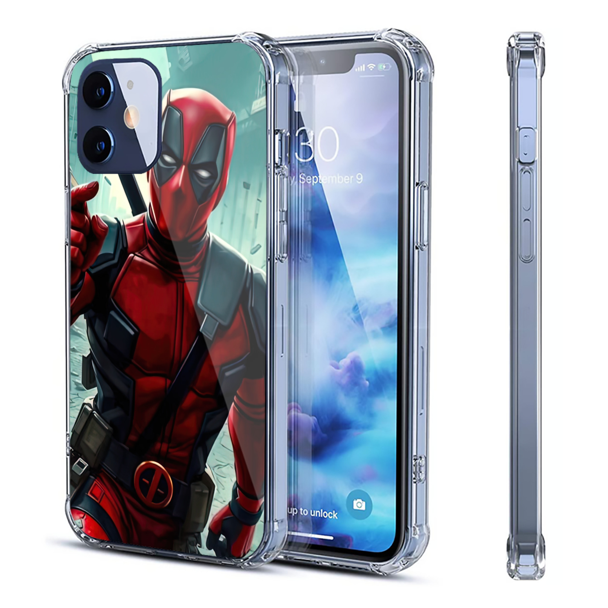 （画像用） Deadpool デッドプール 【iPhone 12シリーズ対応】透明スマホケース（クリアソフトケース）